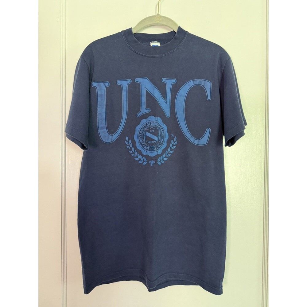 Vintage 90s UNC University North Carolina Russell Athletic USA T Shirt Medium M